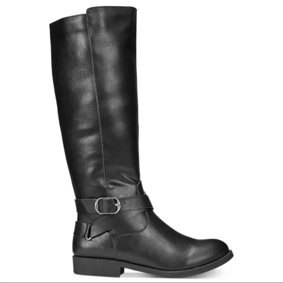 New Style & Co Madixe Riding Boots Black - Picture 2 of 6